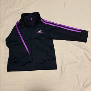 Adidas Black Jacket with Pink Accents